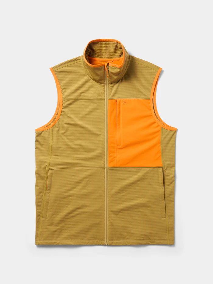 Lightweight Grid Tech Vests- Wheat/Blaze